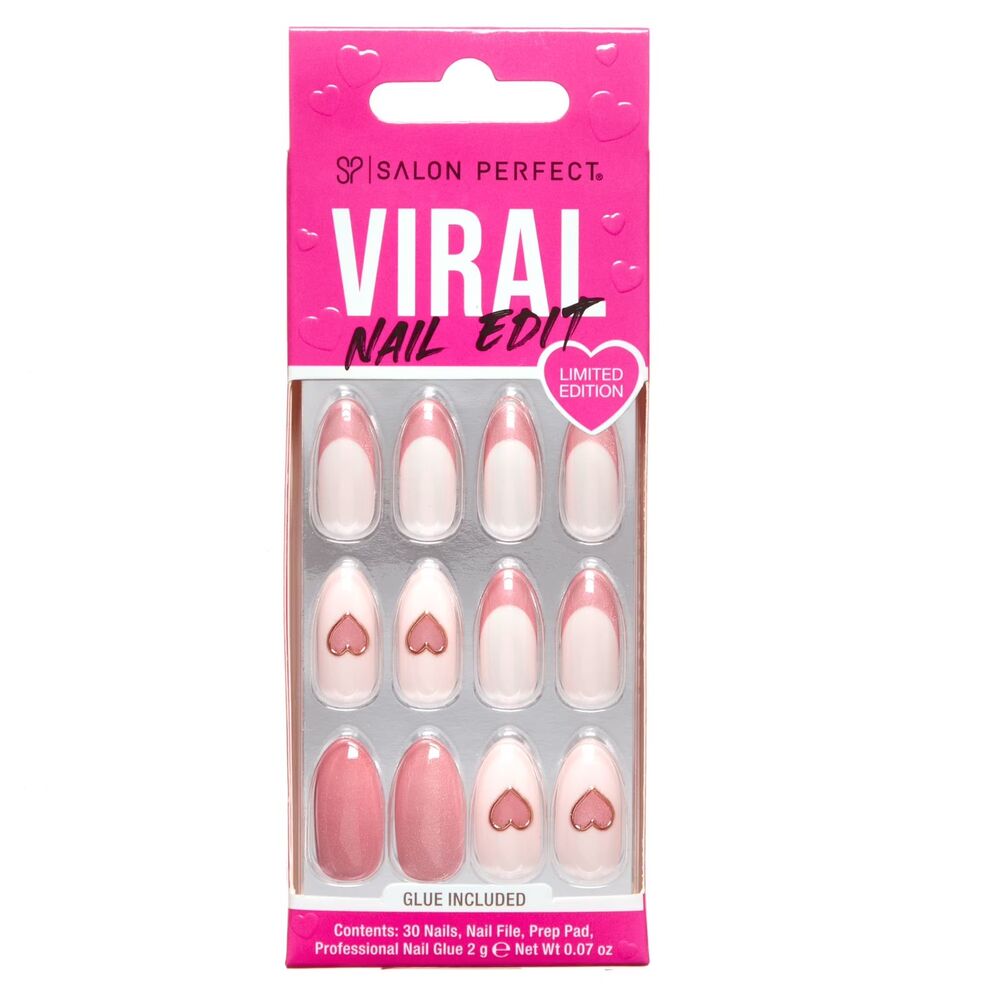 Salon Perfect Viral Nail Edit Almond Short Press on Nails NWT